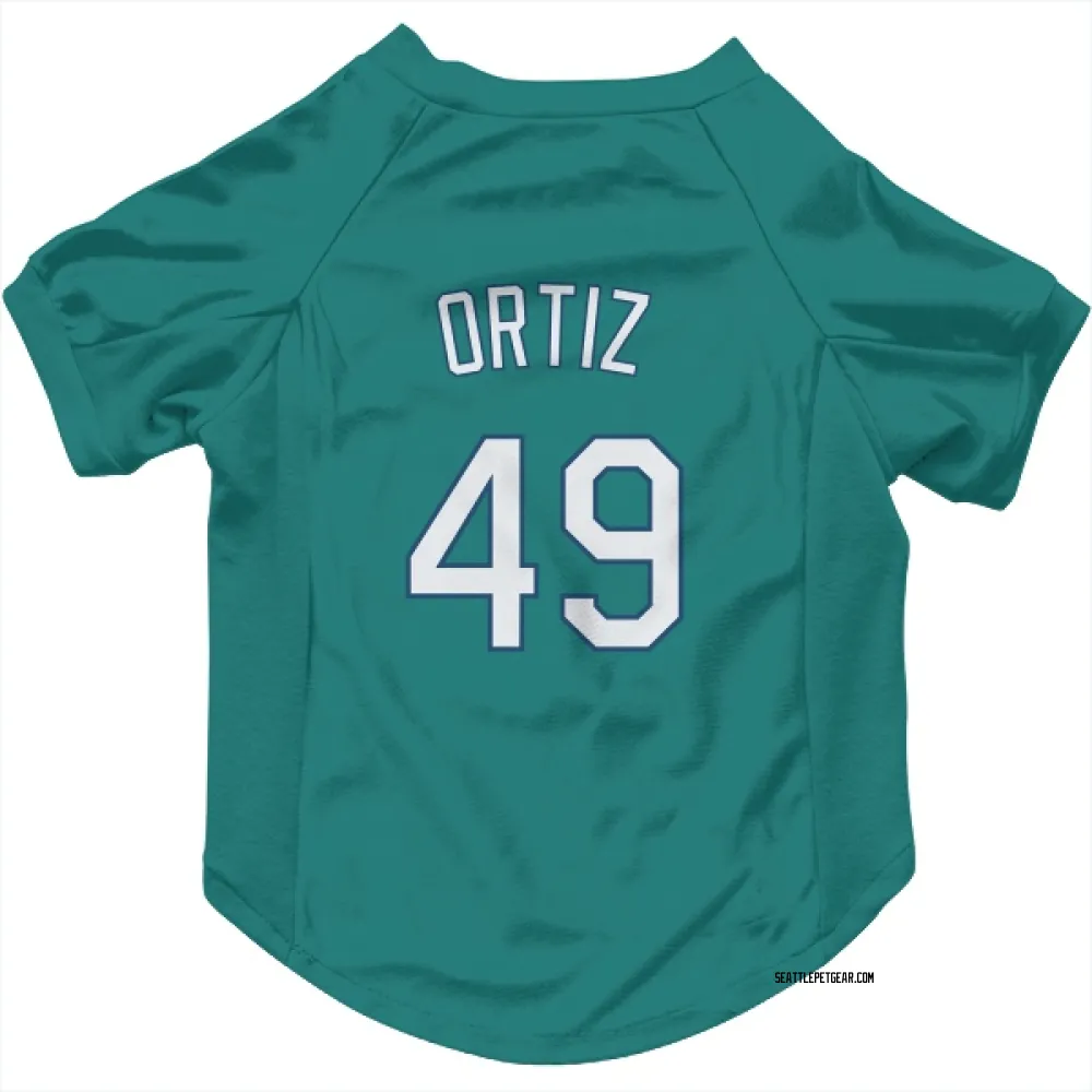 Seattle Mariners Robinson Ortiz Green Pet Jersey for Dog & Cat