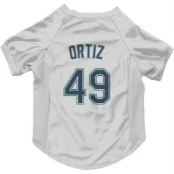Seattle Mariners Robinson Ortiz White Pet Jersey for Dog & Cat