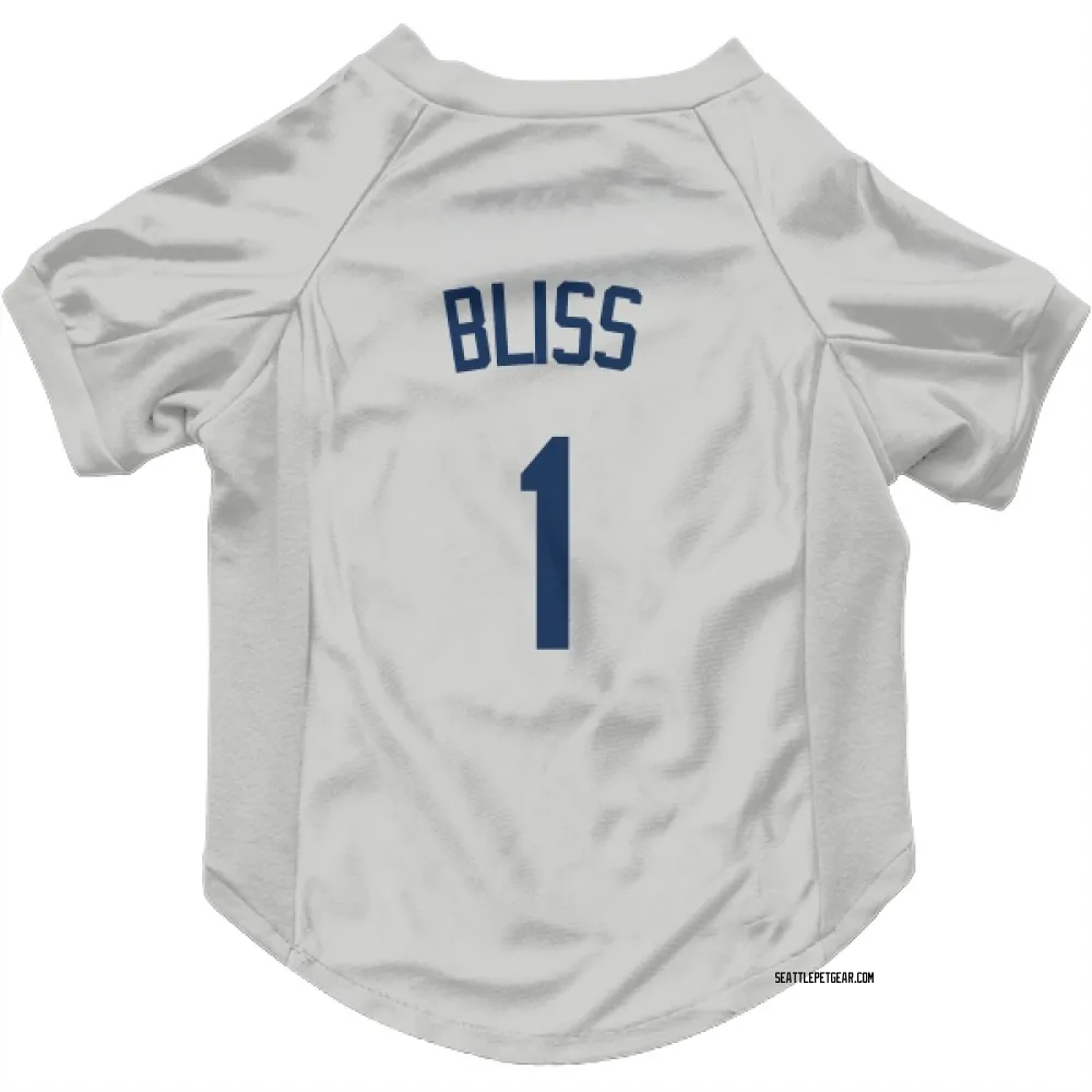Seattle Mariners Ryan Bliss Gray Pet Jersey for Dog & Cat