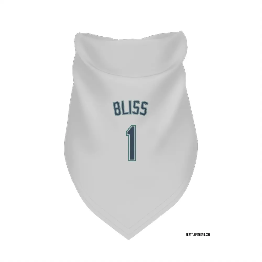Seattle Mariners Ryan Bliss White Pet Bandana for Dog & Cat