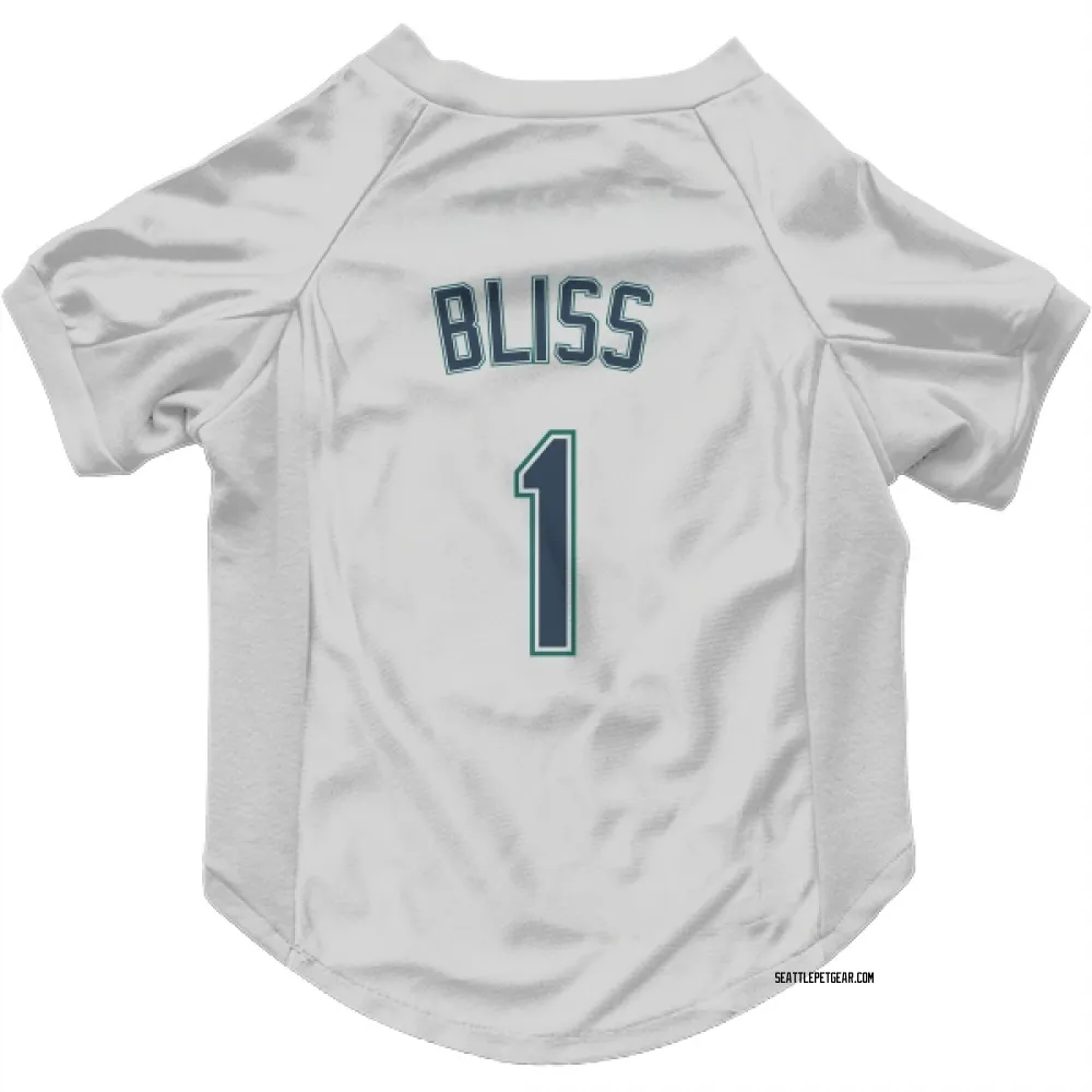 Seattle Mariners Ryan Bliss White Pet Jersey for Dog & Cat