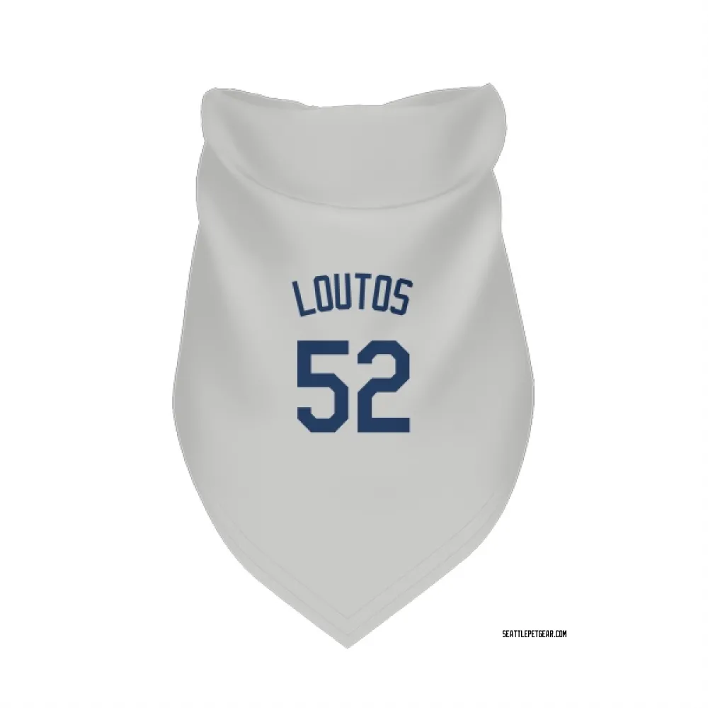 Seattle Mariners Ryan Loutos Gray Pet Bandana for Dog & Cat