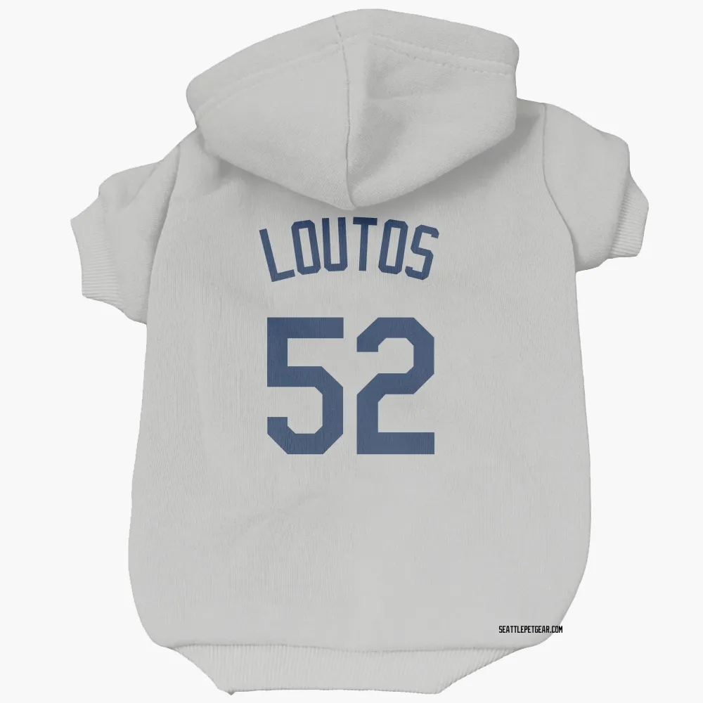 Seattle Mariners Ryan Loutos Gray Pet Hoodie for Dog & Cat