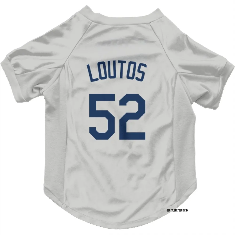 Seattle Mariners Ryan Loutos Gray Pet Jersey for Dog & Cat