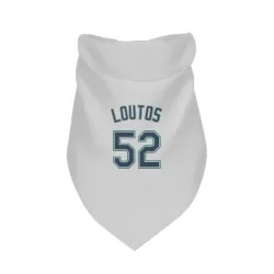Seattle Mariners Ryan Loutos White Pet Bandana for Dog & Cat