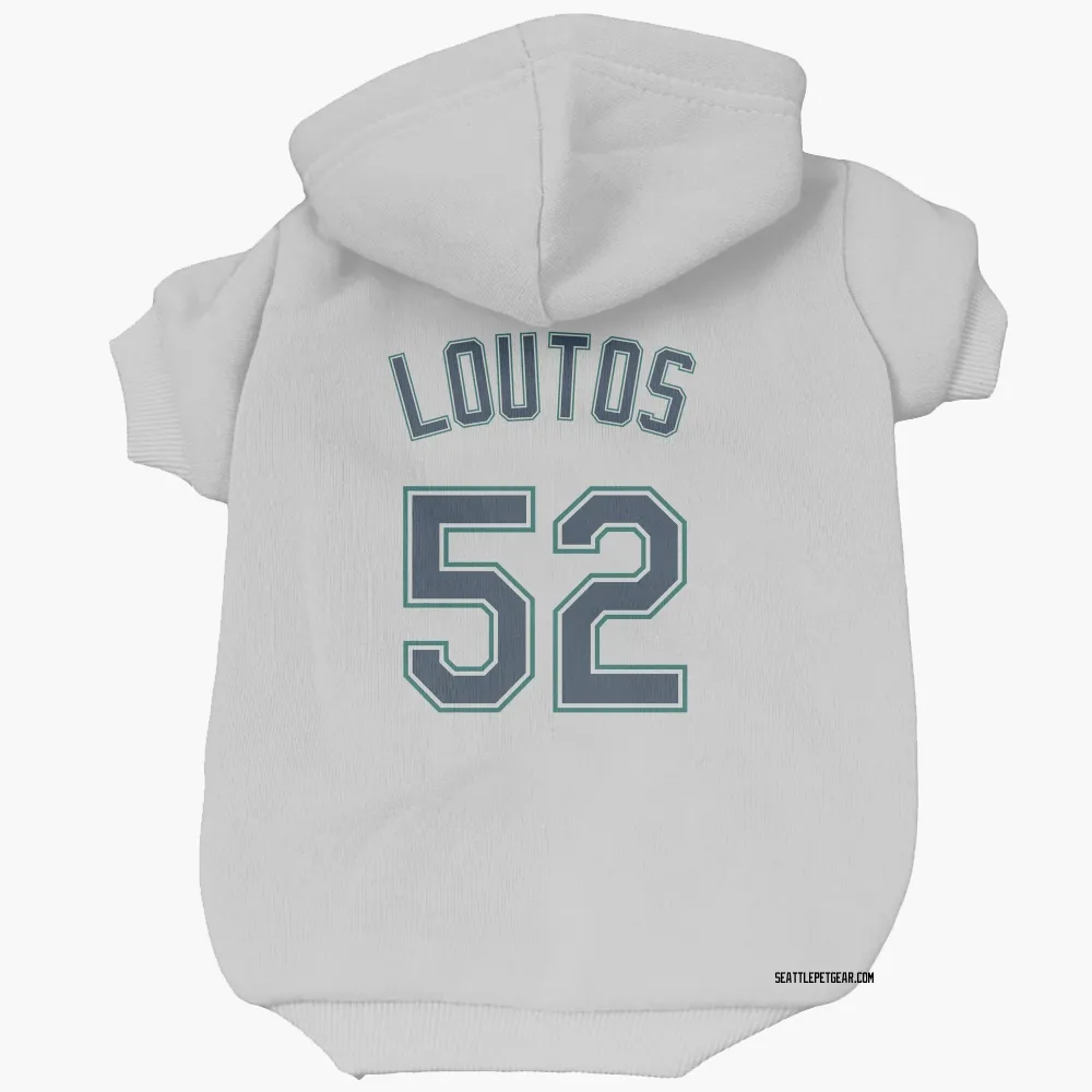 Seattle Mariners Ryan Loutos White Pet Hoodie for Dog & Cat