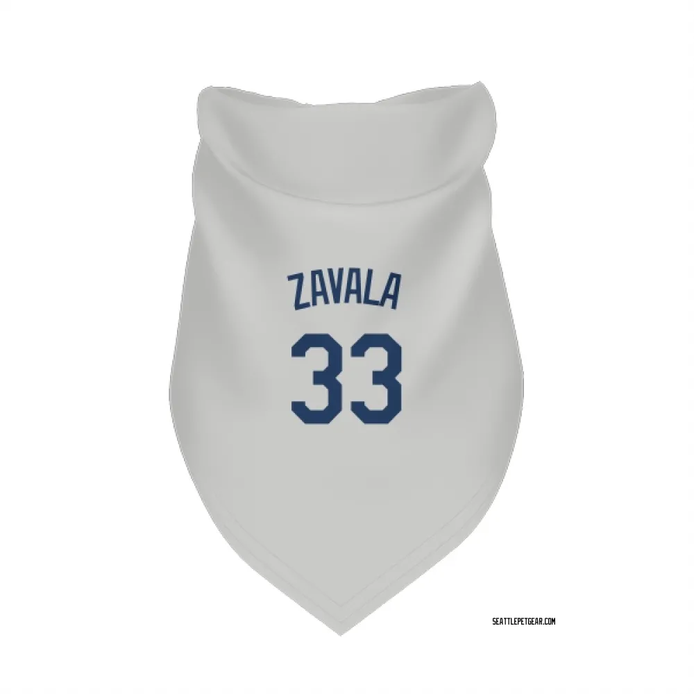 Seattle Mariners Seby Zavala Gray Pet Bandana for Dog & Cat