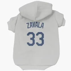 Seattle Mariners Seby Zavala Gray Pet Hoodie for Dog & Cat
