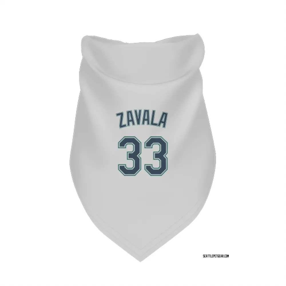 Seattle Mariners Seby Zavala White Pet Bandana for Dog & Cat