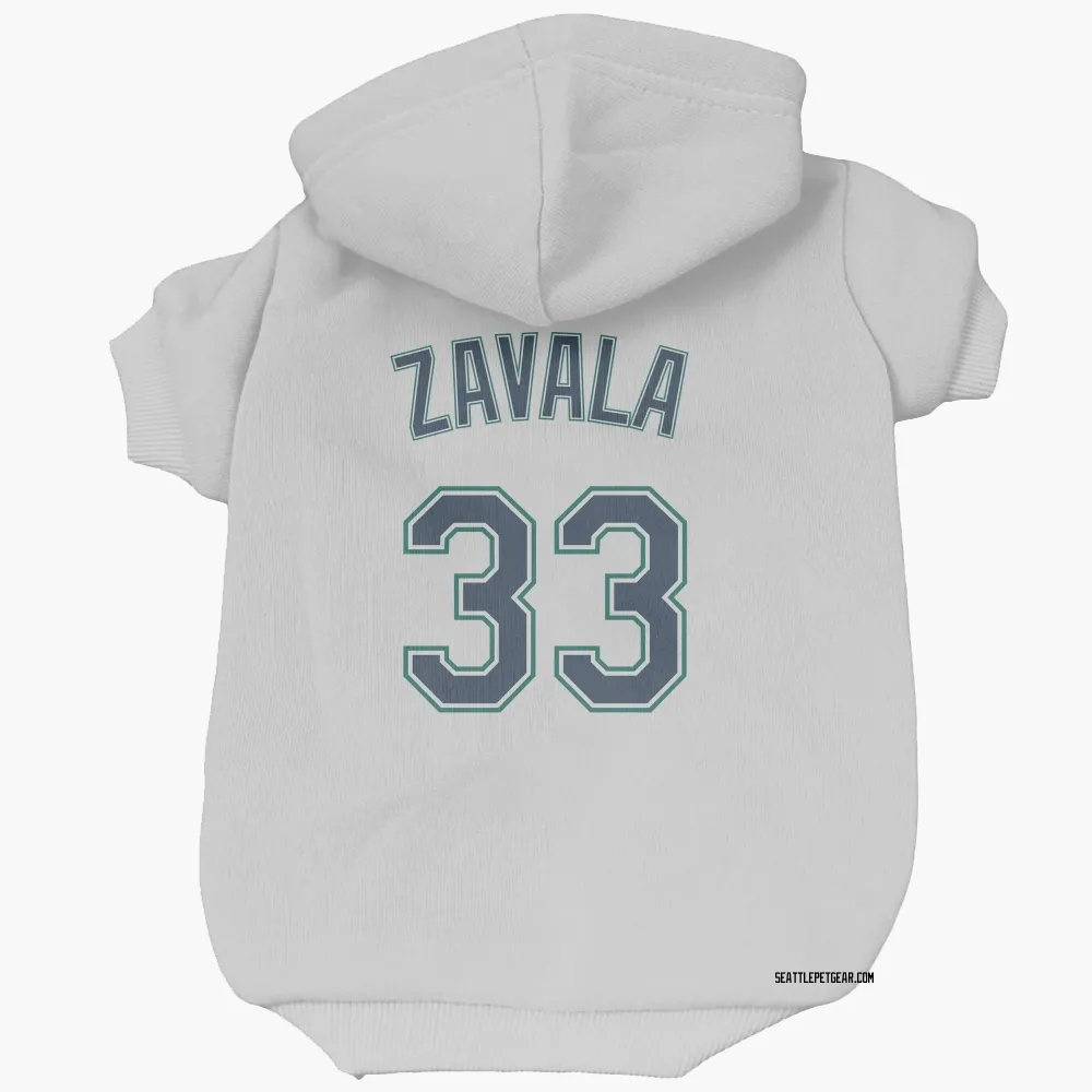 Seattle Mariners Seby Zavala White Pet Hoodie for Dog & Cat