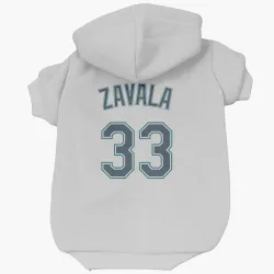 Seattle Mariners Seby Zavala White Pet Hoodie for Dog & Cat