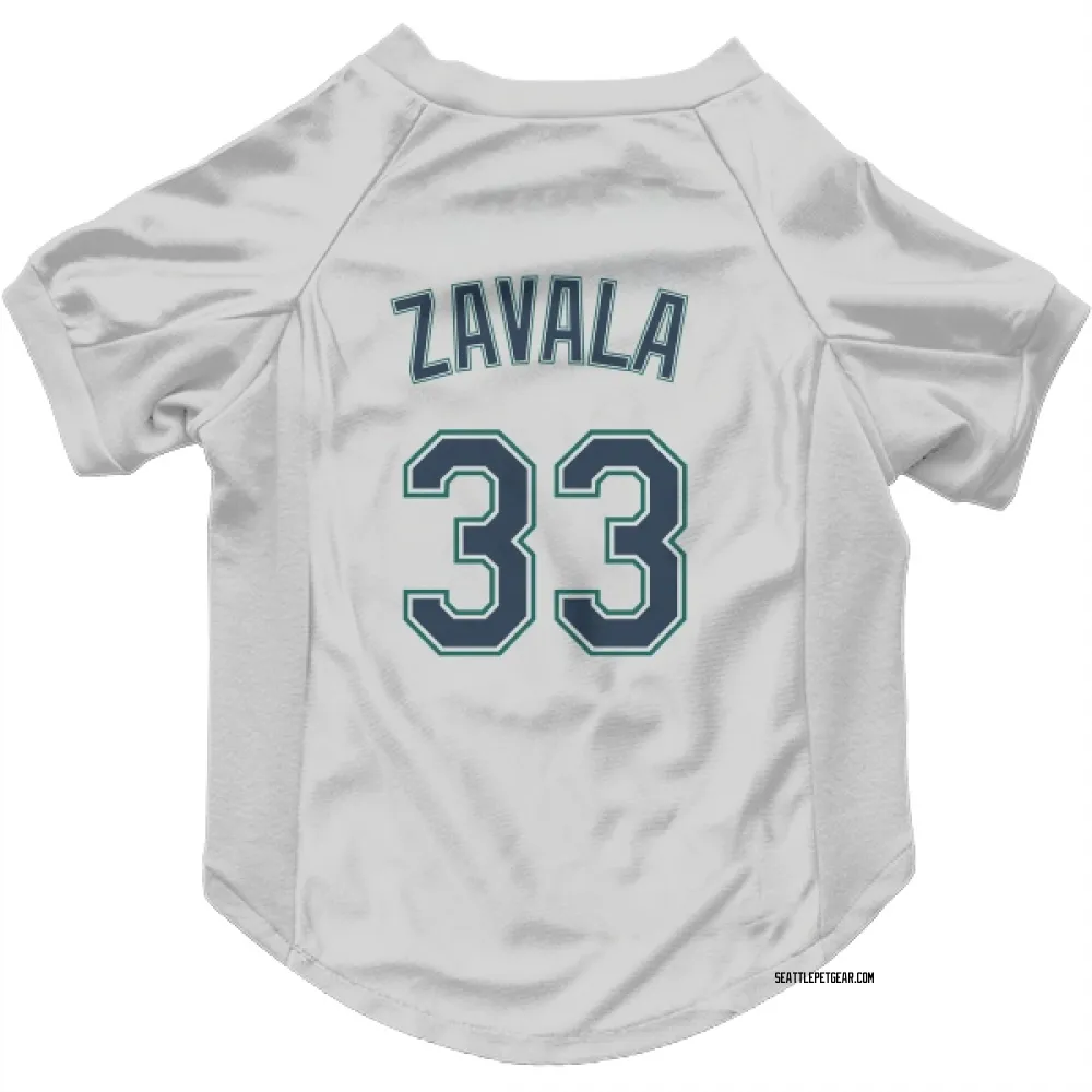 Seattle Mariners Seby Zavala White Pet Jersey for Dog & Cat