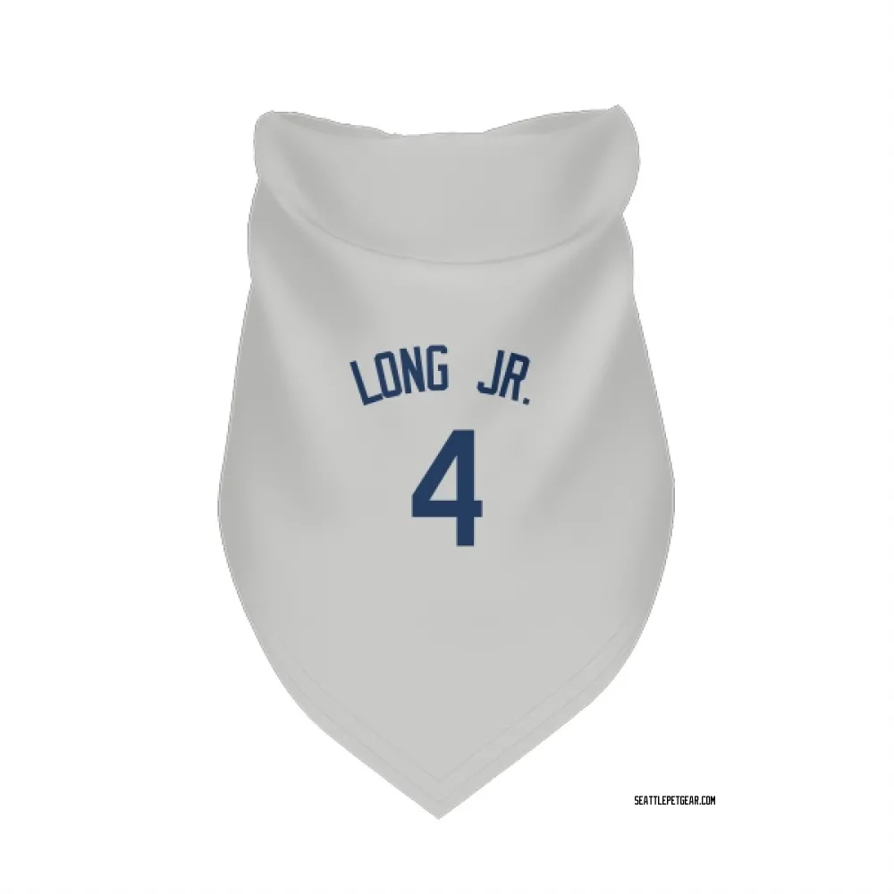 Seattle Mariners Shed Long Jr. Gray Pet Bandana for Dog & Cat
