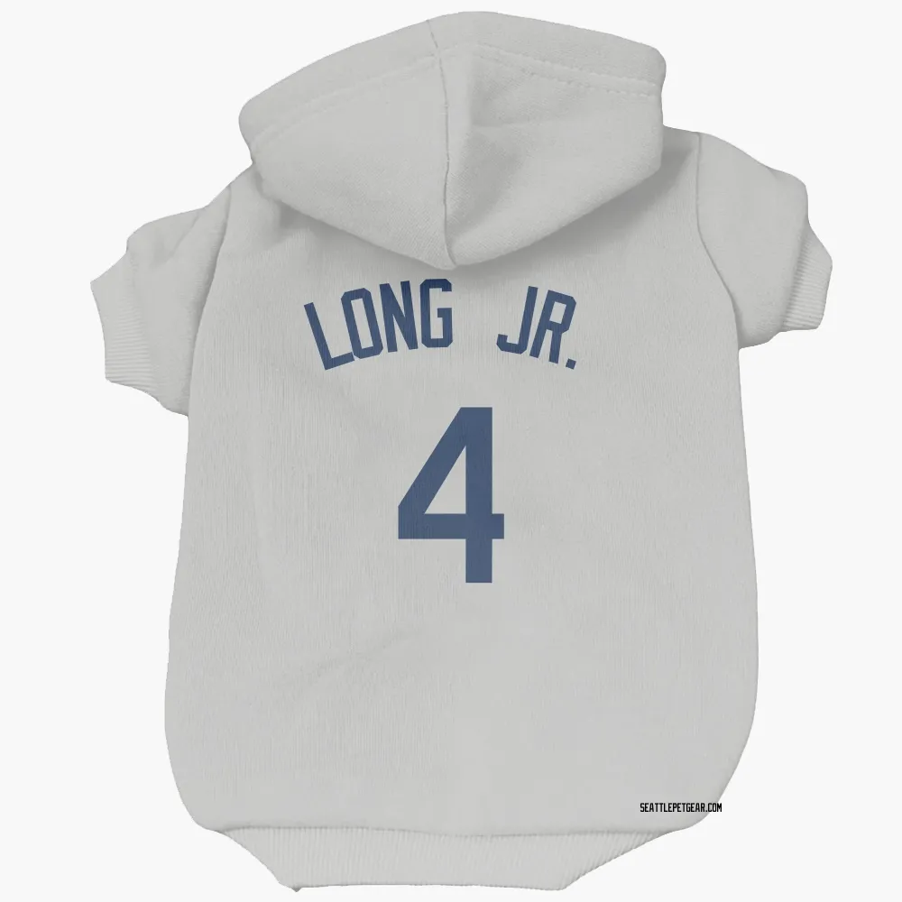 Seattle Mariners Shed Long Jr. Gray Pet Hoodie for Dog & Cat