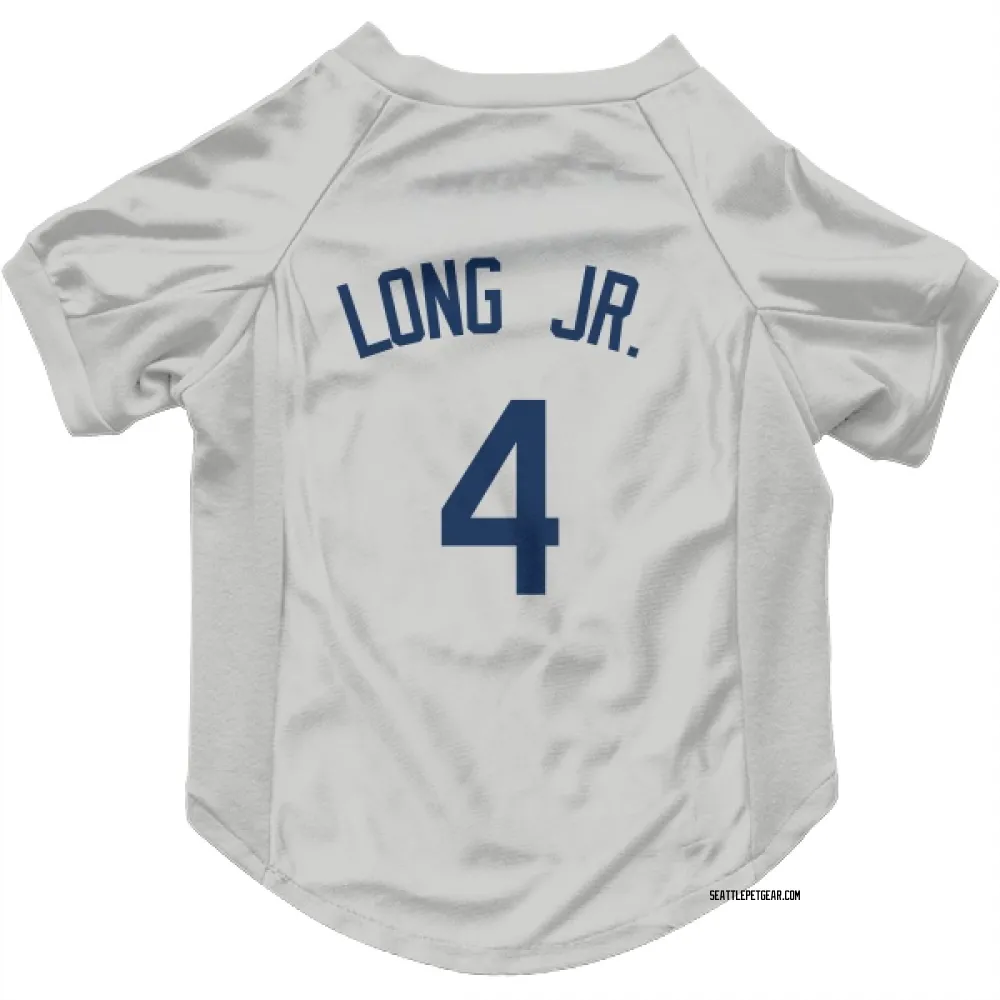 Seattle Mariners Shed Long Jr. Gray Pet Jersey for Dog & Cat