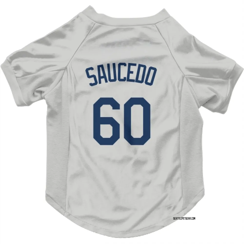 Seattle Mariners Tayler Saucedo Gray Pet Jersey for Dog & Cat