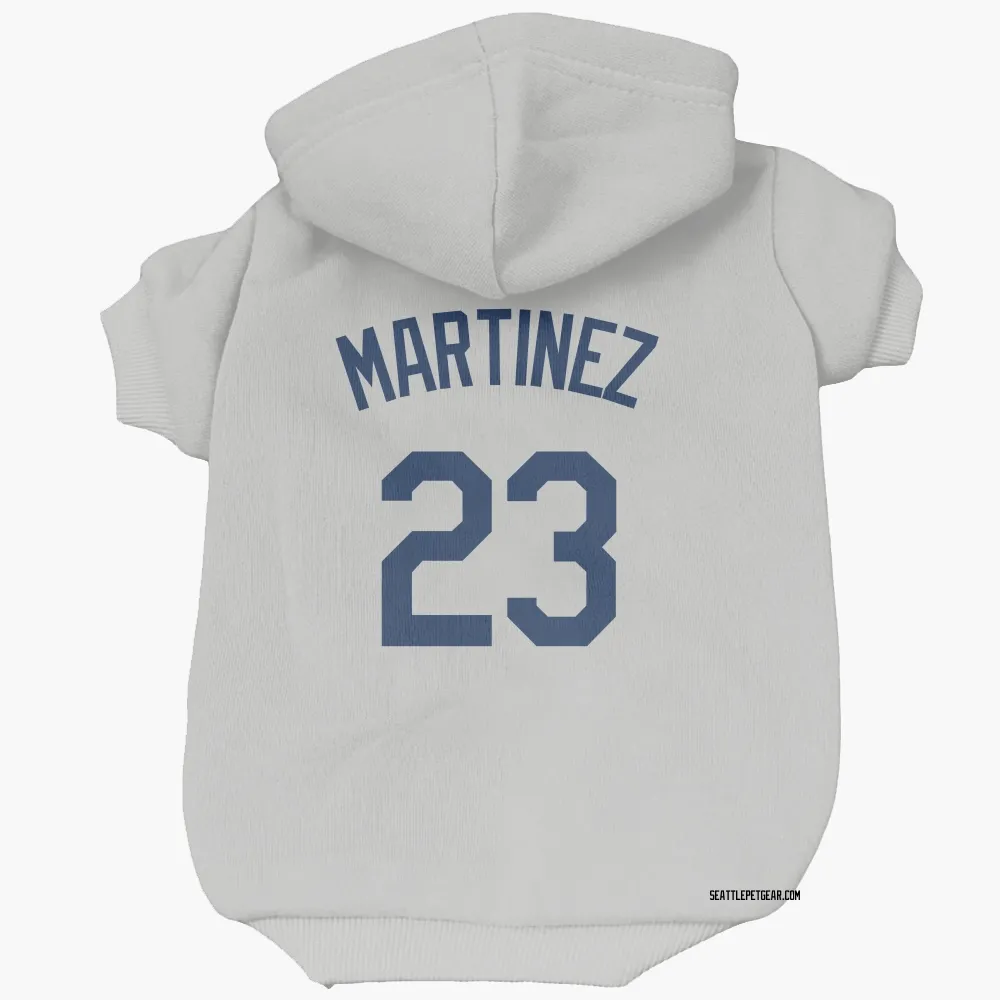 Seattle Mariners Tino Martinez Gray Pet Hoodie for Dog & Cat
