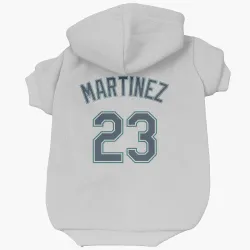 Seattle Mariners Tino Martinez White Pet Hoodie for Dog & Cat