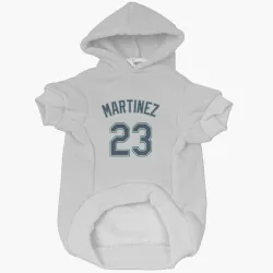 Seattle Mariners Tino Martinez White Pet Hoodie for Dog & Cat