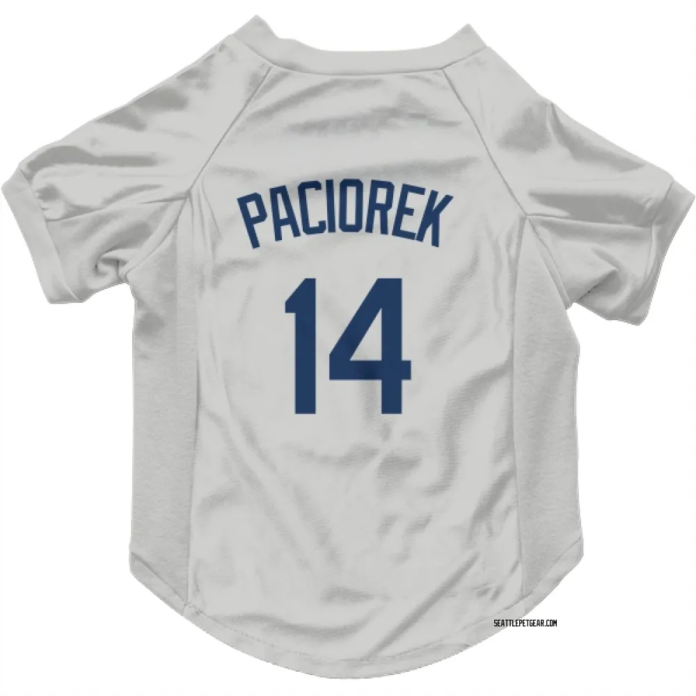 Seattle Mariners Tom Paciorek Gray Pet Jersey for Dog & Cat