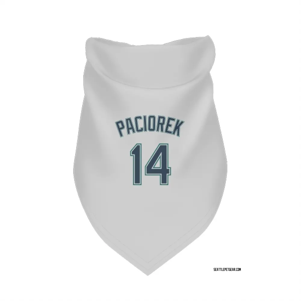Seattle Mariners Tom Paciorek White Pet Bandana for Dog & Cat