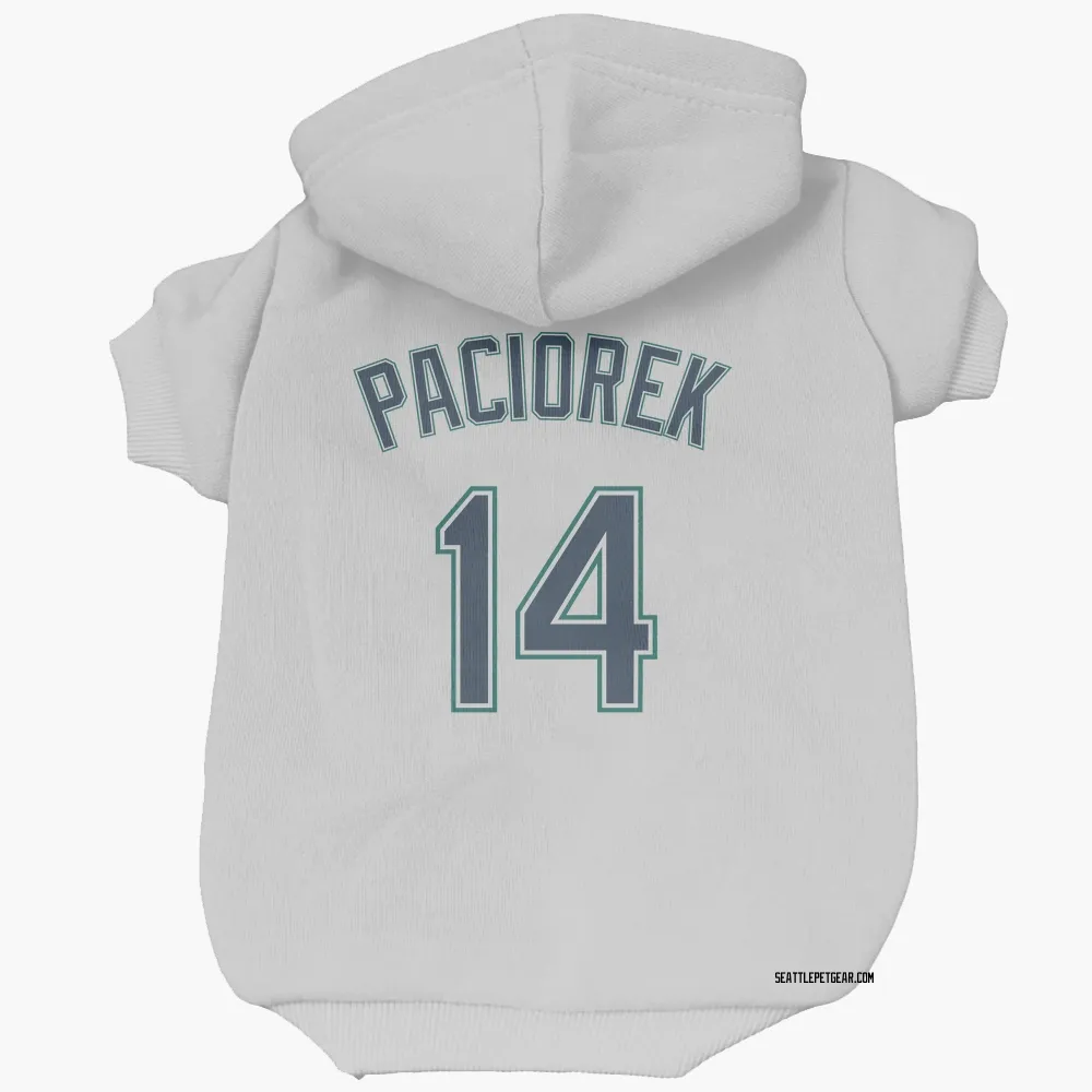 Seattle Mariners Tom Paciorek White Pet Hoodie for Dog & Cat