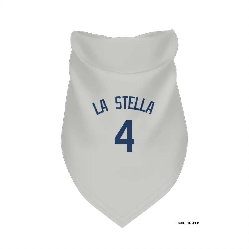 Seattle Mariners Tommy La Stella Gray Pet Bandana for Dog & Cat