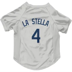 Seattle Mariners Tommy La Stella Gray Pet Jersey for Dog & Cat