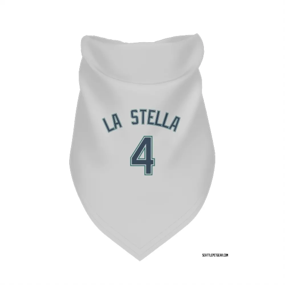 Seattle Mariners Tommy La Stella White Pet Bandana for Dog & Cat