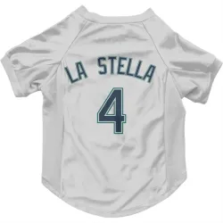 Seattle Mariners Tommy La Stella White Pet Jersey for Dog & Cat
