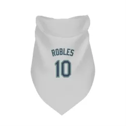 Seattle Mariners Victor Robles White Pet Bandana for Dog & Cat