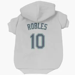Seattle Mariners Victor Robles White Pet Hoodie for Dog & Cat