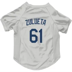 Seattle Mariners Yosver Zulueta Gray Pet Jersey for Dog & Cat