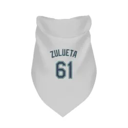Seattle Mariners Yosver Zulueta White Pet Bandana for Dog & Cat